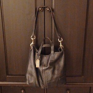 Coach Hadley Duffel, Black Leather